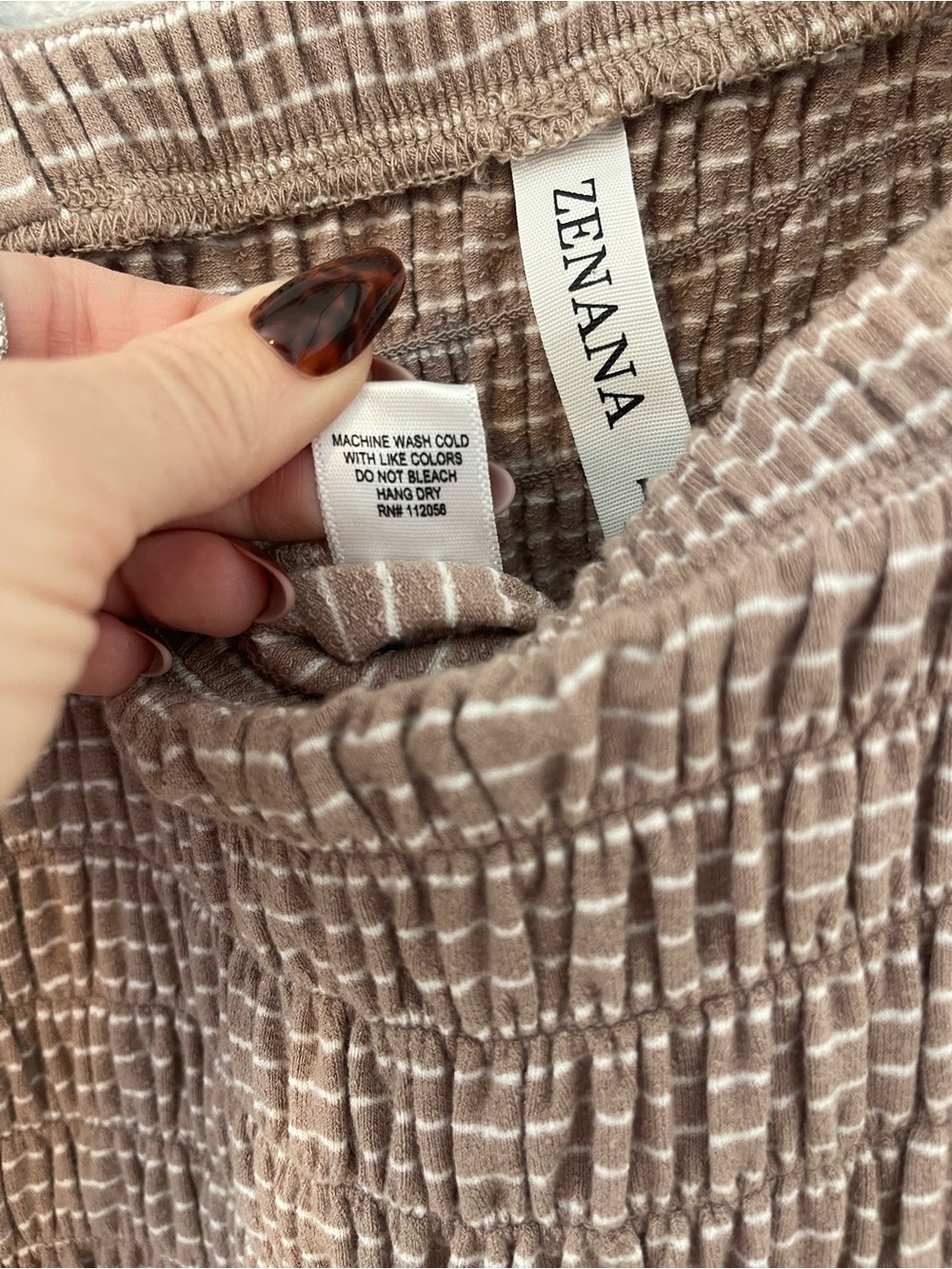 Zenana Outfitters Taupe Smocked Square-Neck Romper - Picture 8 of 8